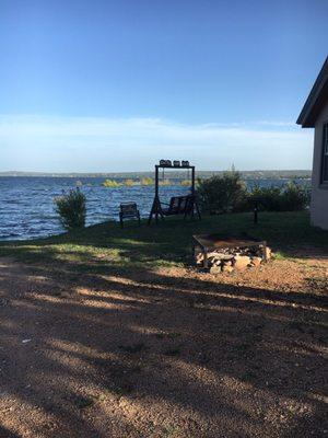 Lake is full! Swing off the side of cottage #1