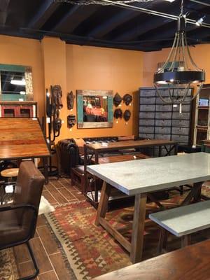 Diverse selection of industrial and reclaimed wood furniture