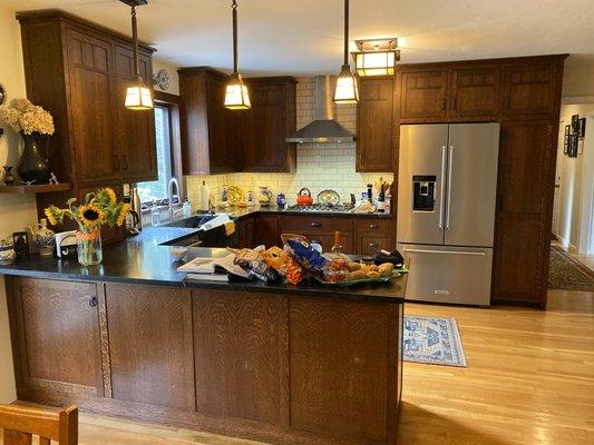 Craftsman-style custom kitchen