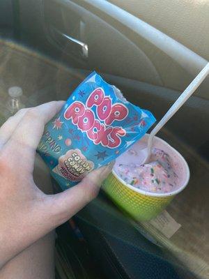 pop rocks and cotton candy ice cream