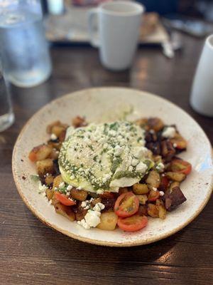 Chicken pesto hash