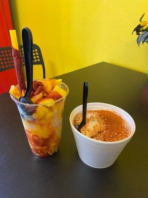 Mangonada and esquites