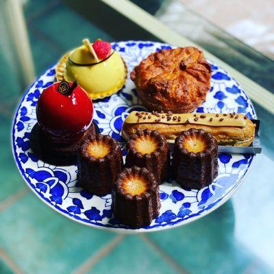 More sweets! These were better all around. Mon Cheri, Passionfruit/Raspberry, Caramel Eclair, Koign-Amann, Canellé's