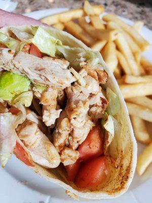 Cajun chicken wrap