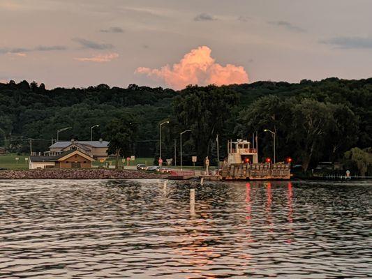 The Merrimac Ferry at Sunset