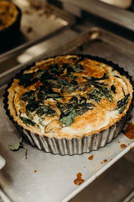 Scratch Made Spinach, Cheese & Onion Quiche from Curate Cafe & Bakery