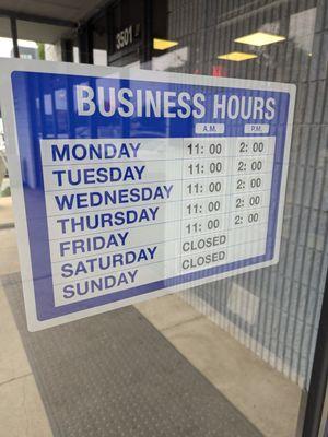 Hours at Bedder Bedder & Moore, Charlotte