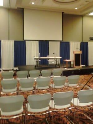 Stage, Podium, Sound and Visual for Conference.