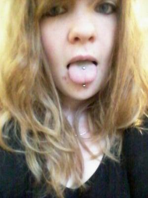 My tongue piercing by Danielle Camou (: loving it. Its healing very nicely and quickly.