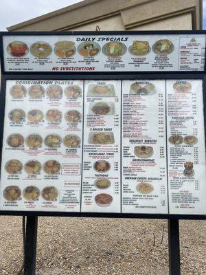 Drive thru menu. This place is getting expensive.