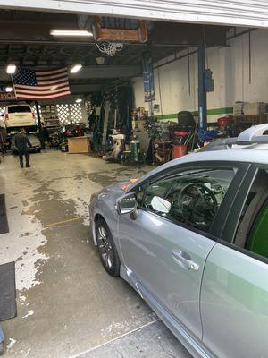 My Subaru at the shop