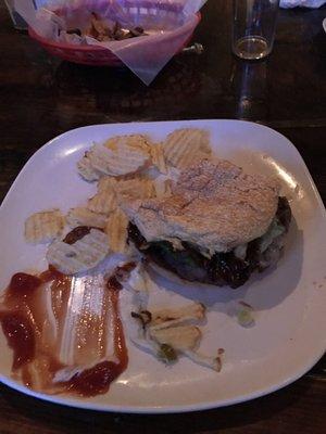 The burger was so good that I started eating before I remembered to take a photo.