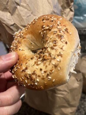 Everything bagel (on both sides!)