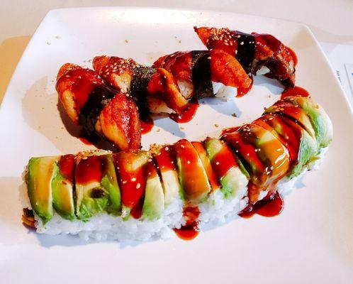 Unagi and Dragon Roll