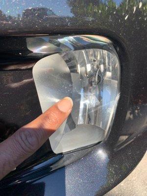 Sport light cracked