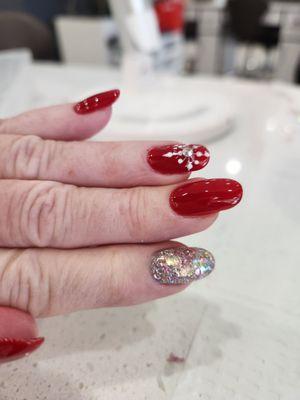 Great holiday nails by Tina!