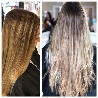 Full Color Correction Balayage with a Root Smudge by Cheryl