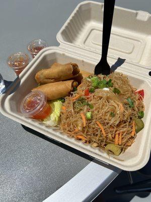 Vegan lumpia and pancit