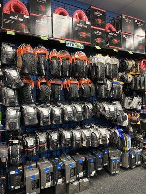 We carry a wide array of bike tires and Tannus Armour inserts.