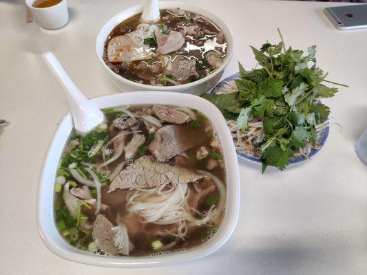 Pho combo, spicy noodle soup