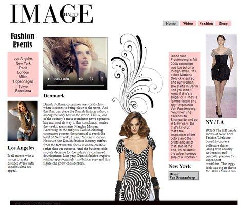 Fashion website for Image Haute