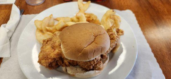 Hand Breaded Fried Pork Tenderloin Sandwich