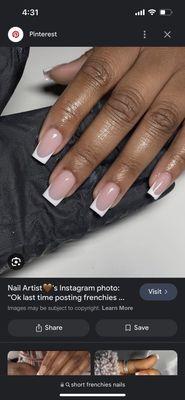 Inspo picture I showed the nail tech