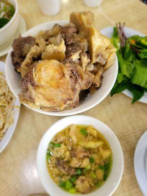 Beef bones and bone marrow, xi quach and tuy