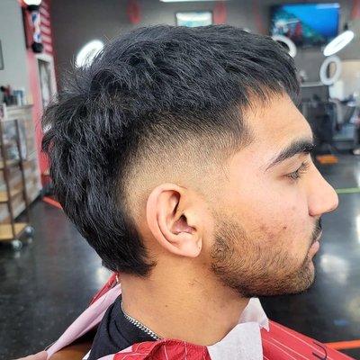 Burst fade mullet by Scott