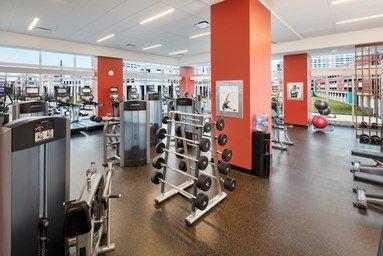 24/7 State-of-the-art Fitness Center with free weights and cardio machines