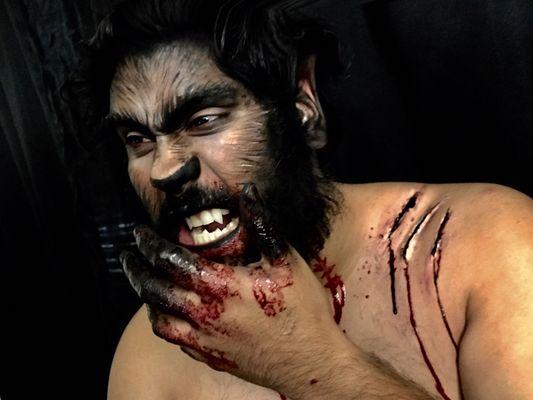 Halloween fantasy makeup. (Werewolf)