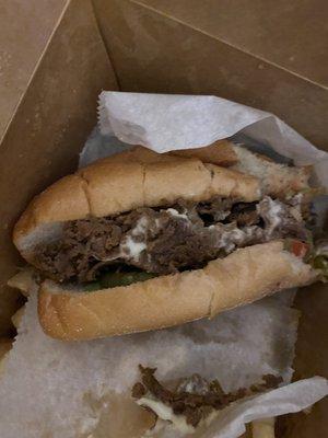 Cheesesteak (took a bite before taking a picture )