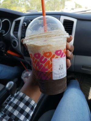 This is the caramel frozen coffee I got