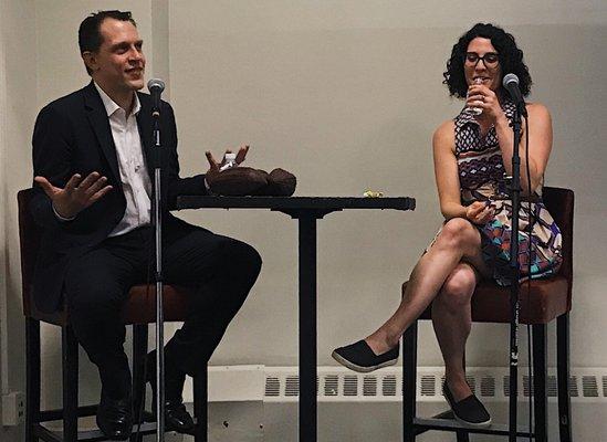 Megan and chef Michael Laiskonis at the 92Y talk and tasting to celebrate her book launch.