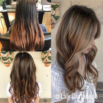 Soft Transition balayage || 2 Sessions || Haircut