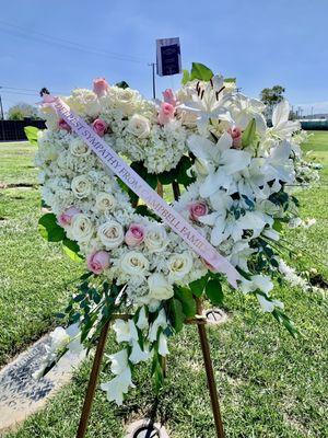 Heart shaped Funeral flowers