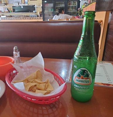 Chips and a Jarritos