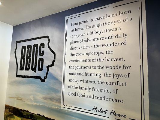 Cool quote from native Iowan, President Herbert Hoover