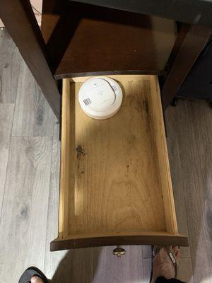 Fire alarm in a drawer