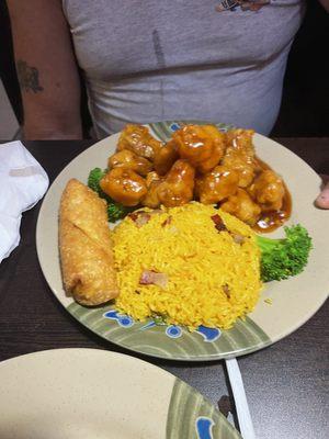 General Tso Chicken in the combination plate