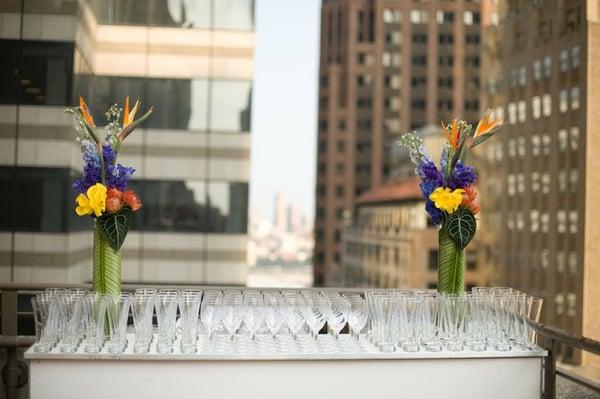 Bar setup at a Corporate Cocktail Reception