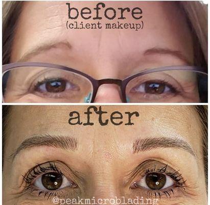 My Before & After ~ Sunni is AWESOME! #lovemybrows #browsonfleek