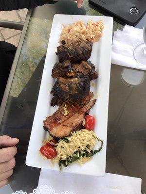 BBQ Trio , no chicken extra ribs