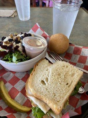 The salad and sandwich combo.  This is a lot of food!