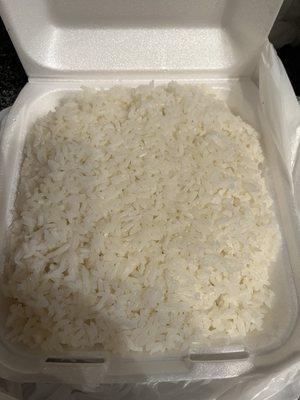 Huge portion of white rice for our entrees