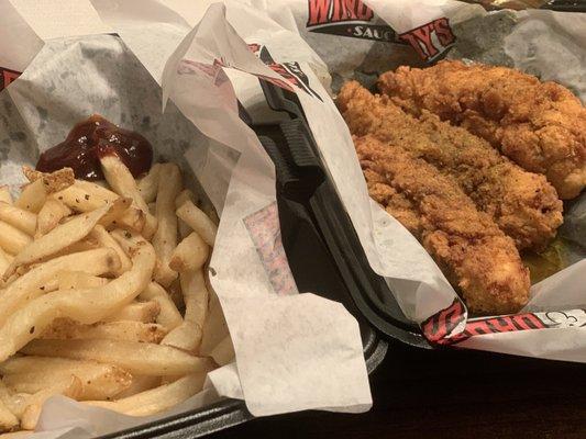 Lemon pepper tenders and fries