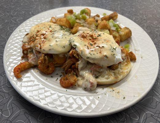 Crawfish Eggs Benedict