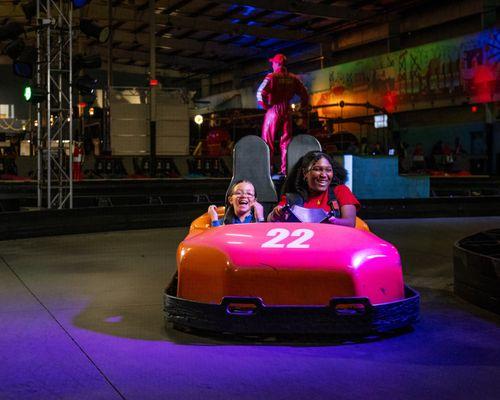 Thrill-seekers race around the track in a high-speed go-kart showdown!