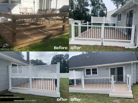 Before and after - decking job