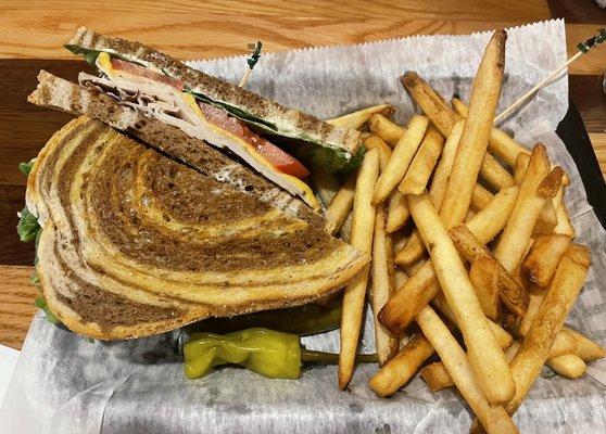 Today's special, the Turkey Melt w/fries for $8.99.